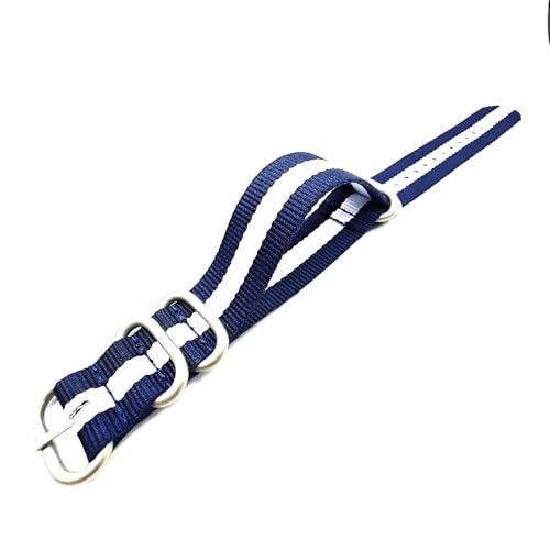 Mooybay 18–24 mm, 26 cm Länge, gewebte Nylon-Uhrenarmbänder, strapazierfähige Canvas-Armbänder, geeignet für Freizeit- und Sportbekleidung,24 mm von Mooybay