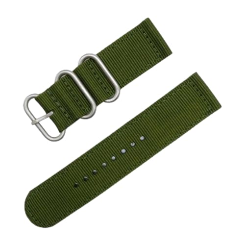 Mooybay 18–24 mm, 26 cm Länge, gewebte Nylon-Uhrenarmbänder, strapazierfähige Canvas-Armbänder, geeignet für Freizeit- und Sportbekleidung,24 mm von Mooybay