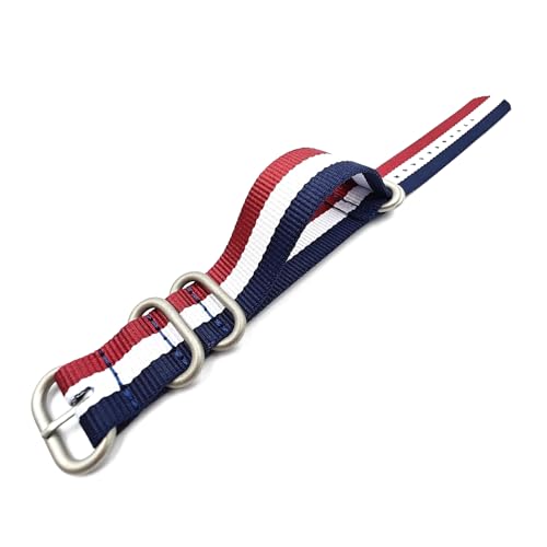 Mooybay 18–24 mm, 26 cm Länge, gewebte Nylon-Uhrenarmbänder, strapazierfähige Canvas-Armbänder, geeignet für Freizeit- und Sportbekleidung,24 mm von Mooybay