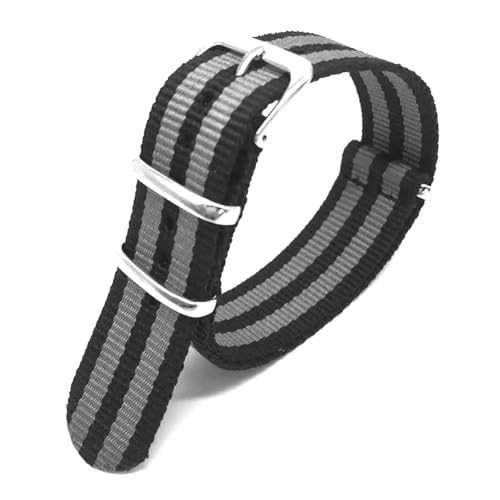 Mooybay 18 mm, 20 mm, 22 mm Unisex-Uhrenarmband aus Nylon, strapazierfähiges Armband aus gewebtem Stoff, geeignet für Freizeit- und Sportkleidung.,18 mm von Mooybay