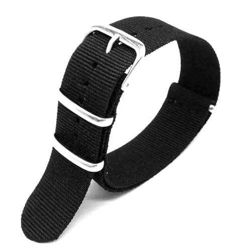 Mooybay 18 mm, 20 mm, 22 mm Unisex-Uhrenarmband aus Nylon, strapazierfähiges Armband aus gewebtem Stoff, geeignet für Freizeit- und Sportkleidung.,18 mm von Mooybay