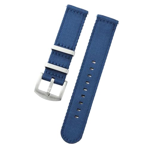 Mooybay 20 mm, 22 mm, 20 cm Länge, glattes Nylon-Sportarmband, universelles gewebtes Canvas-Armband mit Schnellverschluss,22 mm von Mooybay