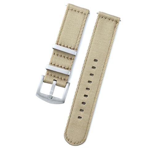 Mooybay 20 mm, 22 mm, 20 cm Länge, glattes Nylon-Sportarmband, universelles gewebtes Canvas-Armband mit Schnellverschluss,22 mm von Mooybay