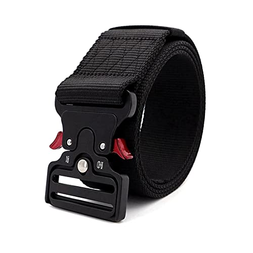 Mooybay 5,0 cm breiter taktischer Militär-Nylongürtel, Herren-Gürtel aus gewebtem Canvas mit Schnellverschluss, geeignet für das Training im Freien,145 von Mooybay