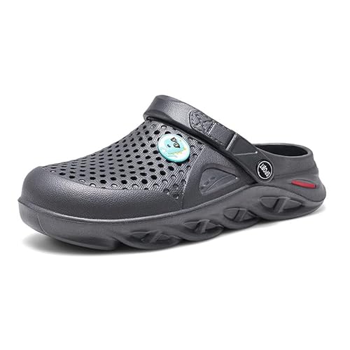 Herren Clogs Atmungsaktiv Gummischuhe Hohl Pantoletten Strand Sandalen Leicht Badeschuhe Freizeit Slippers Gartenschuhe Unisex 36-45 von Mooyii