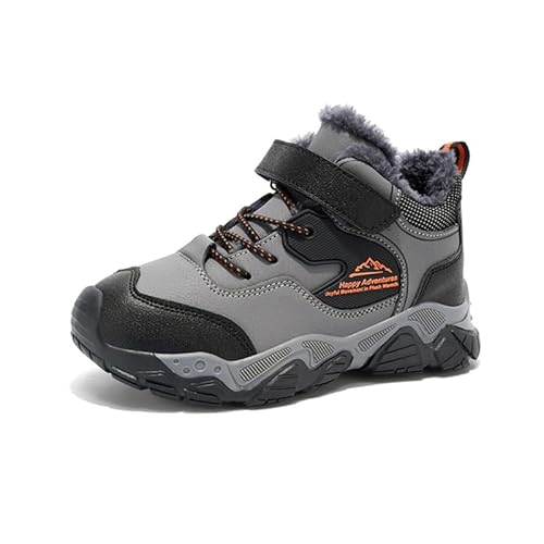 Kinder Baumwollschuhe Winterboots Jungen Wasserdichtes Leder Walkingschuhe Turnschuhe Fitnessstudio Straßenlaufschuhe Sportschuhe Sneaker Running Fashion Leichtgewichts von Mooyii