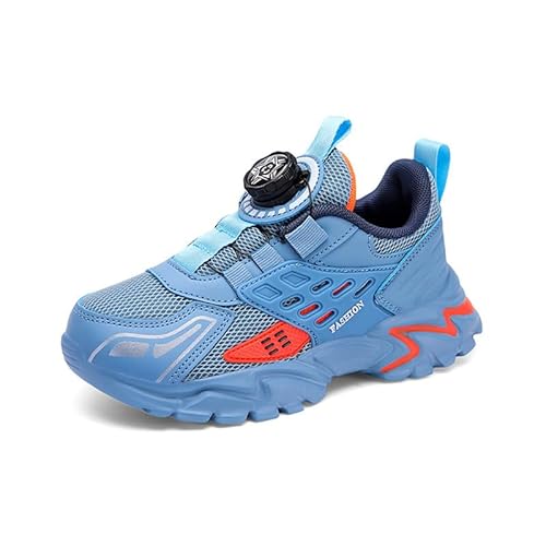 Kinder Drehbare Tasten Sneaker Laufschuhe Turnschuhe Jungen Mädchen Mode Leicht Sportschuhe Atmungsaktive Outdoor Joggingschuhe Freizeitschuhe 28-40 von Mooyii