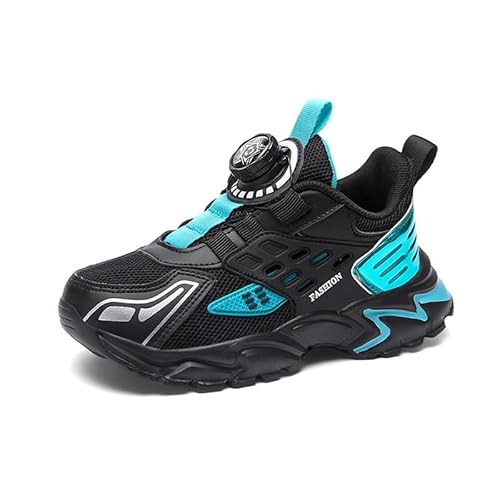 Kinder Drehbare Tasten Sneaker Laufschuhe Turnschuhe Jungen Mädchen Mode Leicht Sportschuhe Atmungsaktive Outdoor Joggingschuhe Freizeitschuhe 28-40 von Mooyii