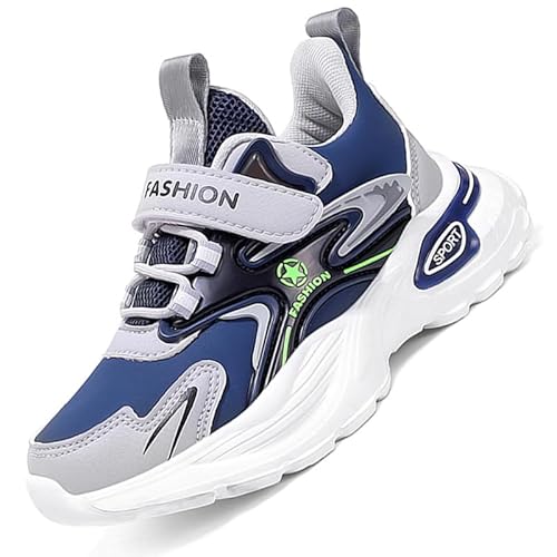 Kinder Jungen Wasserdichtes Leder Walkingschuhe Turnschuhe Fitnessstudio Sportschuhe Winter Sneaker Running Straßenlaufschuhe Fashion Leichtgewichts EU 30-39 von Mooyii