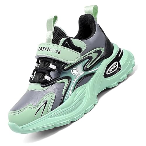Kinder Jungen Wasserdichtes Leder Walkingschuhe Turnschuhe Fitnessstudio Sportschuhe Winter Sneaker Running Straßenlaufschuhe Fashion Leichtgewichts EU 30-39 von Mooyii