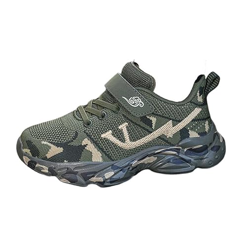 Kinder Schuhe Mesh Militär Sportschuhe Jungen Mädchen Casual Camouflage Trainer Kinder Ultra Light Soft Sole Militär Training Camouflage Schuhe Gr.27-38 von Mooyii