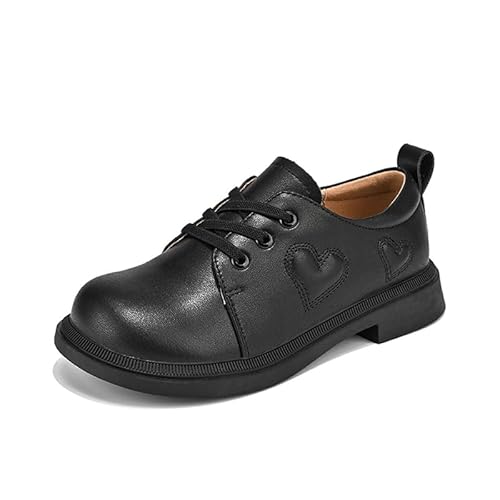 Kinder Schwarz Schulschuhe Mädchenschuhe Leader Schnürhalbschuhe Bequeme Mädchen Schul-Oxford-Schuhe Jungen Anzugschuhe Derby Hochzeit Party Schuhe von Mooyii