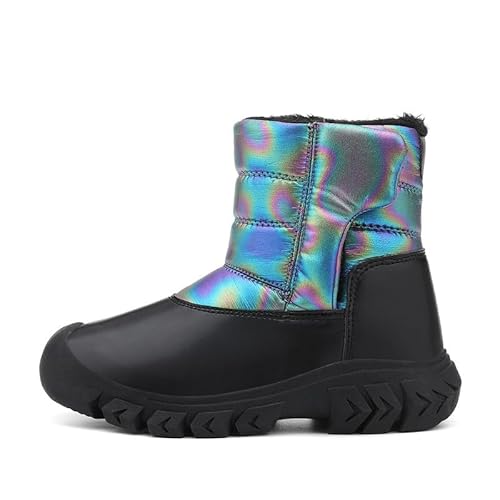 Mooyii 2025 Neu Kinder Schneestiefel Winter Warm Gefütterte Winterstiefel Mädchen rutschfeste Outdoor Winterschuhe Jungen Snowboots Gr.28-38 von Mooyii