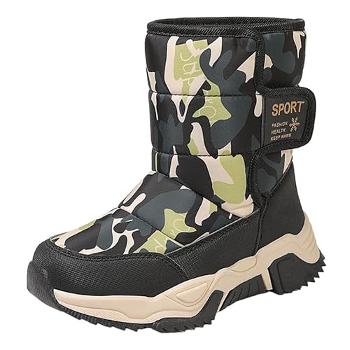 Mooyii 2025 Neu Kinder Schneestiefel Winter Warm Gefütterte Winterstiefel Mädchen rutschfeste Outdoor Winterschuhe Jungen Snowboots Gr.30-41 von Mooyii