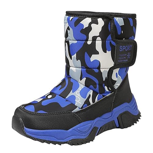 Mooyii 2025 Neu Kinder Schneestiefel Winter Warm Gefütterte Winterstiefel Mädchen rutschfeste Outdoor Winterschuhe Jungen Snowboots Gr.30-41 von Mooyii