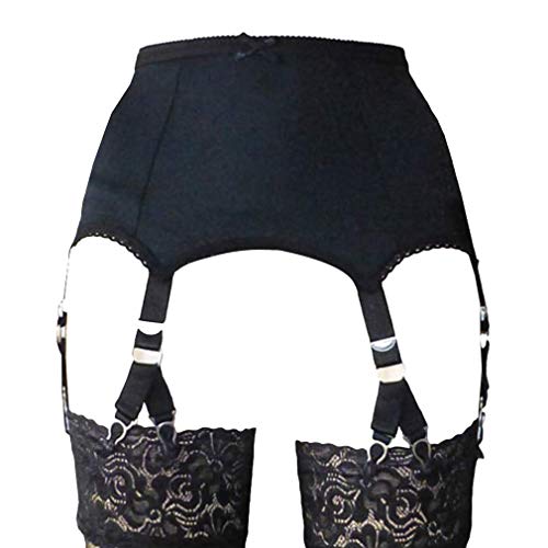 Mooyii 6 Riemen 12 Krallen Damen Stretch Strapsgürtel mit verstellbaren für Strapsgürtel Dessous Hohe Strümpfe Solide Accessoires von Mooyii