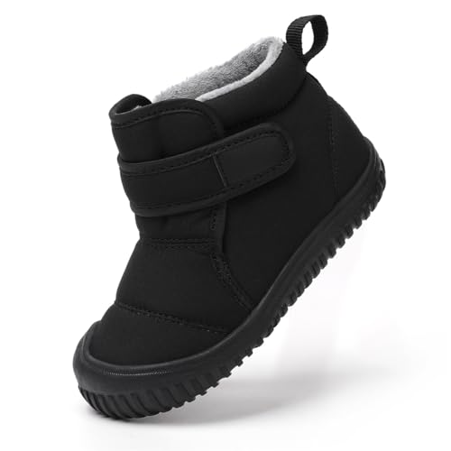 Mooyii Baby Snowboots Lauflernschuhe Kinder Winterschuhe Krabbelschuhe Mädchen Jungen Warm Gefütterte Schneestiefel Winterstiefel Flach rutschfeste Leicht Kleinkindschuhe Gr.19-28 von Mooyii