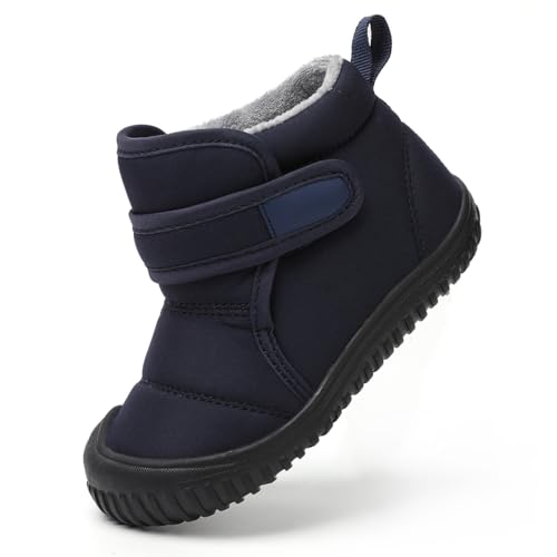 Mooyii Baby Snowboots Lauflernschuhe Kinder Winterschuhe Krabbelschuhe Mädchen Jungen Warm Gefütterte Schneestiefel Winterstiefel Flach rutschfeste Leicht Kleinkindschuhe Gr.19-28 von Mooyii