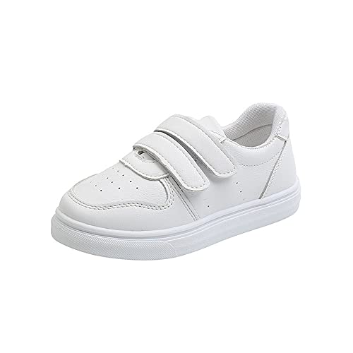 Mooyii Jungen Mädchen Weiß Lowtop Sneakes Turnschuhe Kinder Sportliche Laufschuhe Leichte Sport Wanderschuhe Trainers School Schuhe weiche Leder Babyschuhe von Mooyii