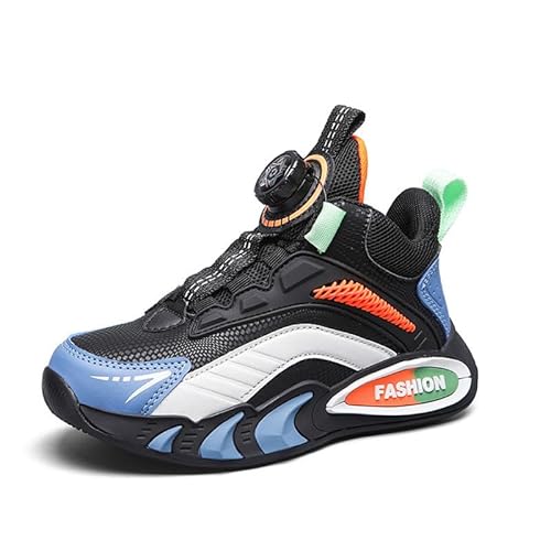 Mooyii Jungen Turnschuhe Laufschuhe Mädchen Sportschuhe Freizeit Schuhe Kinder Leicht Mode Sneakers Sportschuh mit Drehknopfe Gr.28-39 von Mooyii