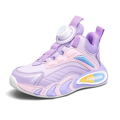Mooyii Jungen Turnschuhe Laufschuhe Mädchen Sportschuhe Freizeit Schuhe Kinder Leicht Mode Sneakers Sportschuh mit Drehknopfe Gr.28-39 von Mooyii