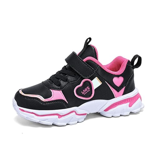 Mooyii Kinder Mädchen Sneaker Sportschuhe Winddicht Schuhe Turnschuhe Licht Laufschuhe Sneakers Schwarze Schulschuhe Gr.28-39 von Mooyii