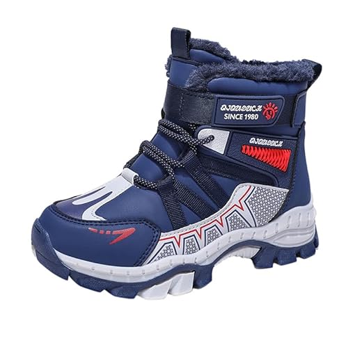 Mooyii Kinder Wanderschuhe Jungen Mädchen Trekkingschuhe Wasserdicht Warme Gefütterte Winterstiefel Schnee Outdoor rutschfest Winterschuhe Gr.30-40 von Mooyii