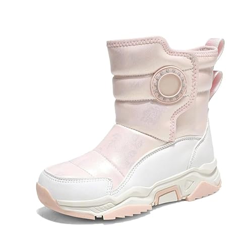 Mooyii Kinder Wanderschuhe Schneestiefel Warm Gefüttert Winterstiefel Jungen Mädchen Winterboots Outdoor rutschfeste Winterschuhe Snowboots Gummistiefel 28-40 von Mooyii