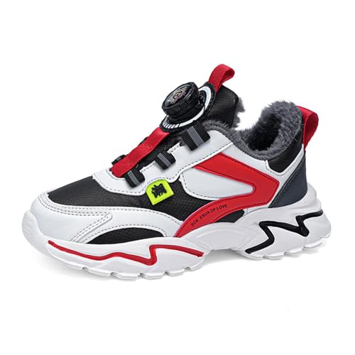 Mooyii Kinder Winterschuhe Basketballschuhe Sportschuhe Freizeitschuhe Turnschuhe Warm Gefüttert Sneaker Jungen Mädchen Laufschuhe Hallenschuhe Straßenlaufschuhe 28-39 von Mooyii