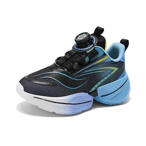 Mooyii Kinderschuhe mit Drehknopfe Unisex Kinder Sneakers Atmungsaktiv Laufschuhe Jungen Mädchen Leicht Turnschuhe Mode Bequem Sportschuhe 9pro Gr.31-40 von Mooyii