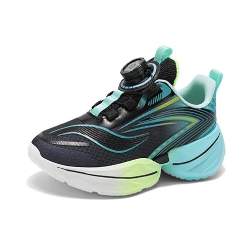 Mooyii Kinderschuhe mit Drehknopfe Unisex Kinder Sneakers Atmungsaktiv Laufschuhe Jungen Mädchen Leicht Turnschuhe Mode Bequem Sportschuhe 9pro Gr.31-40 von Mooyii