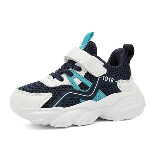 Mooyii Laufschuhe Kinder Turnschuhe Jungen Mädchen Leicht Klettverschluss Sportschuhe Atmungsaktiv Mesh Sneakers Freizeit Schuhe Gr.28-39 von Mooyii