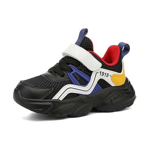 Mooyii Laufschuhe Kinder Turnschuhe Jungen Mädchen Leicht Klettverschluss Sportschuhe Atmungsaktiv Mesh Sneakers Freizeit Schuhe Gr.28-39 von Mooyii