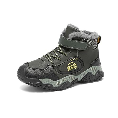 Mooyii Warm Halten Kinder Traillaufschuhe Unisex, Kinder Schneestiefel Jungen Winterstiefel Mädchen Winterschuhe Outdoor rutschfest Snowboots Gr.28-39 von Mooyii