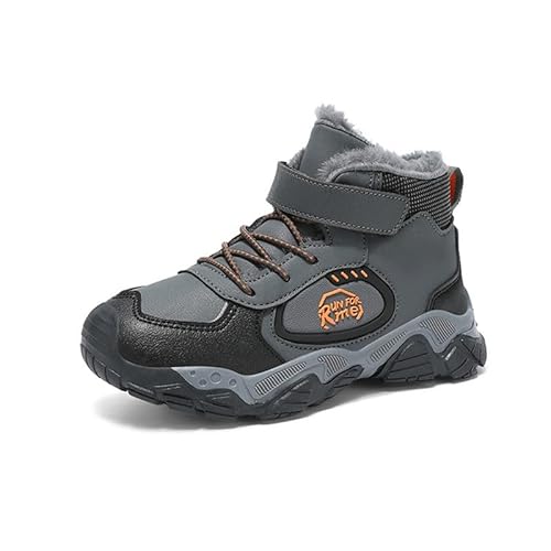 Mooyii Warm Halten Kinder Traillaufschuhe Unisex, Kinder Schneestiefel Jungen Winterstiefel Mädchen Winterschuhe Outdoor rutschfest Snowboots Gr.28-39 von Mooyii