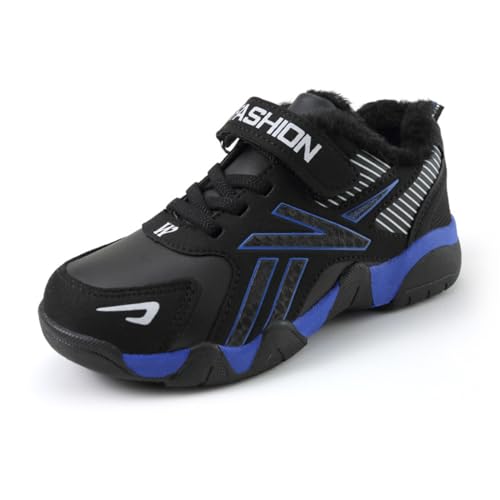 Mooyii Winterschuhe Kinder Winterstiefel Mädchen Jungen Herbstschuhe Warmfutter Schneestiefel Wanderschuhe Trekking Snowboots Mit Klettverschluss Straßenlaufschuhe 28-39 von Mooyii