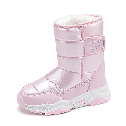 Mooyii Winterstiefel für Mädchen Kinder Schneestiefel Winter Warm Gefütterte Winterboots Mädchen rutschfeste Outdoor Winterschuhe Jungen Snowboots Gr.26-38 von Mooyii