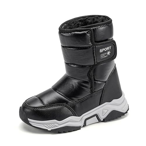 Mooyii Winterstiefel für Mädchen Kinder Schneestiefel Winter Warm Gefütterte Winterboots Mädchen rutschfeste Outdoor Winterschuhe Jungen Snowboots Gr.26-38 von Mooyii