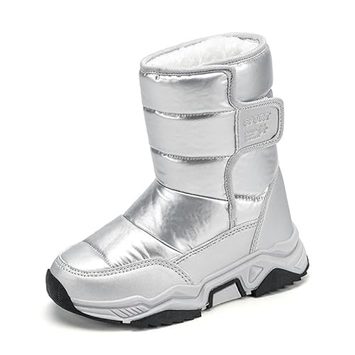 Mooyii Winterstiefel für Mädchen Kinder Schneestiefel Winter Warm Gefütterte Winterboots Mädchen rutschfeste Outdoor Winterschuhe Jungen Snowboots Gr.26-38 von Mooyii