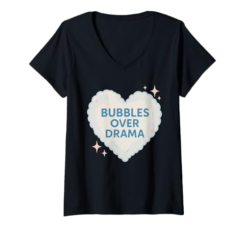 Damen CleanTok Fan Seltsam befriedigendes ASMR Reinigung Ästhetisches Geschenk T-Shirt mit V-Ausschnitt Damen CleanTok Fan Seltsam befriedigendes ASMR Reinigung Ästhetisches Geschenk T-Shirt mit V-Ausschnitt von Mop Cam Addict Cleaning Therapy Content Lover