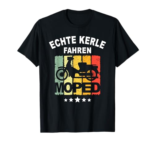 Moped Mofa Motorrad lustiger Spruch Geschenkidee Herren Mann T-Shirt von Mopedfahrer Retro Vintage Zweitakter Geschenk Sohn
