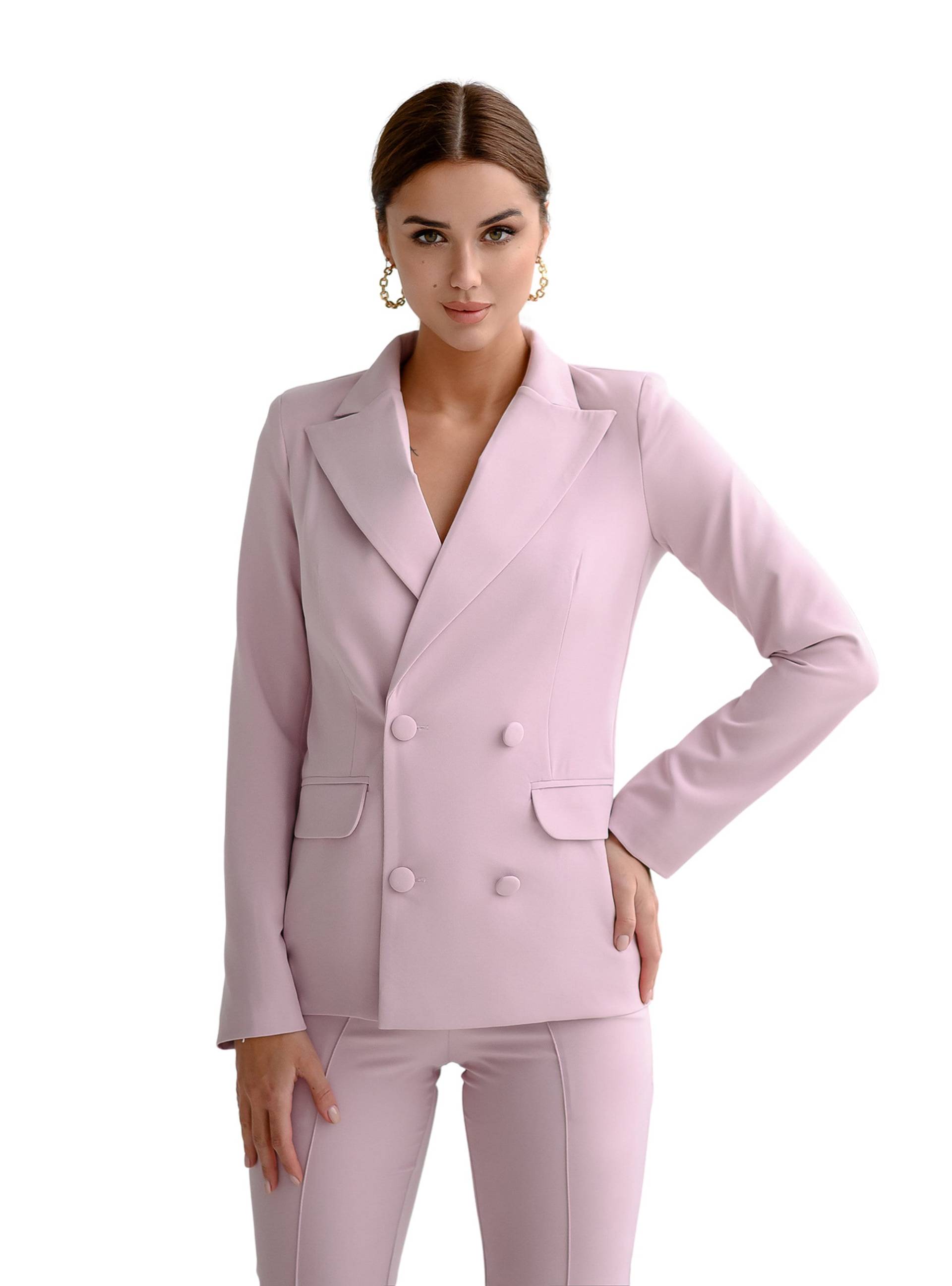 Altrosa 2-Teiliger Blazer Hosenanzug Für Frauen, Schwarzer Formelle Kleidung Der Rosa Anzug von MoraBrand