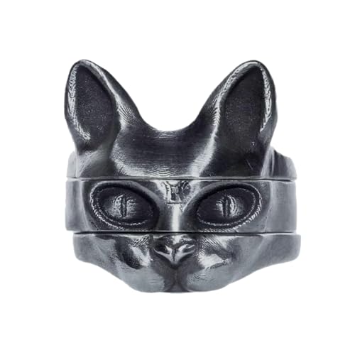 3 Pack Haarlose Katzen Ringe Set Einzigartige Dating Schmuck Mode Ringe Set Finger Ringe Hand Schmucklegierung Textur Für Mann Katzen Ringe Set Set Set von Morain