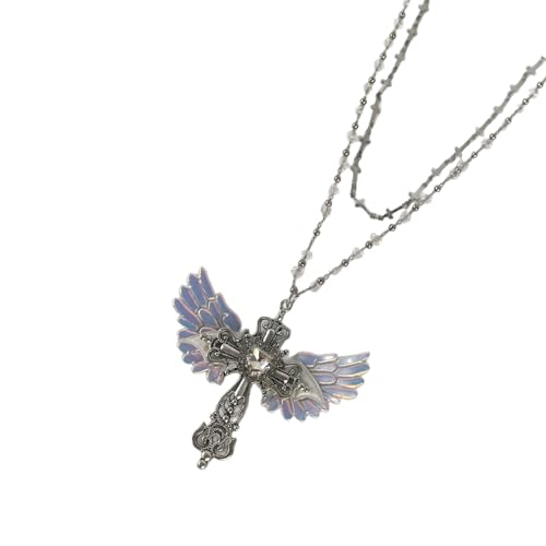 Choker-Halskette im Retro-Stil mit aufwendigen Kreuzen, robuste Legierung, Gothic-Halskette von Morain