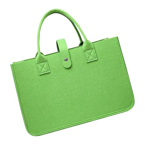 Ergonomischer Griff Design Filztasche Spielzeugtasche zum Einkaufen Ausgehen Aufbewahrung Kleidung Korb für Profis Ergonomischer Griff Design Filz, Obstgrün, One Size von Morain