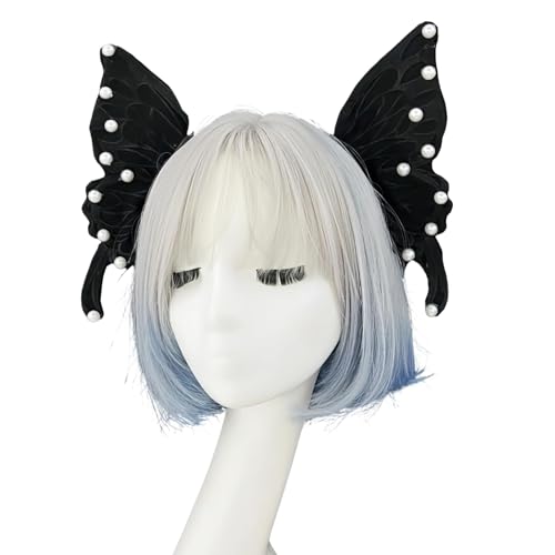 Gothic Butterfly Hair Schmuck Kristallperlen Schmetterling Haarband Schmetterling Kopfstück Für Rollenspiele Und Fotoshootings Schmetterlingsblume Kopfstück Renaissances Accessoire von Morain