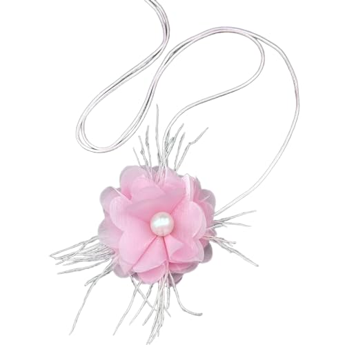Halskette mit französischer Blume, Kamelie, Schlüsselbeinkette, verstellbare Schleife, geknotete Seil-Halsketten für Frauen Halskette mit französischer Blume, Kamelie, Schlüsselbeinkette, verstellbare Schleife, geknotete Seil-Halsketten für Frauen von Morain