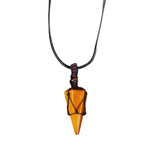 Halskette mit sechseckigem Kegel-Netz-Anhänger, Halskette mit natürlichen Opal-Edelsteinen, eleganter tragbarer Schmuck für Damen, natürlicher Opal-Anhänger, Einheitsgröße, Wie beschrieben, Wie von Morain