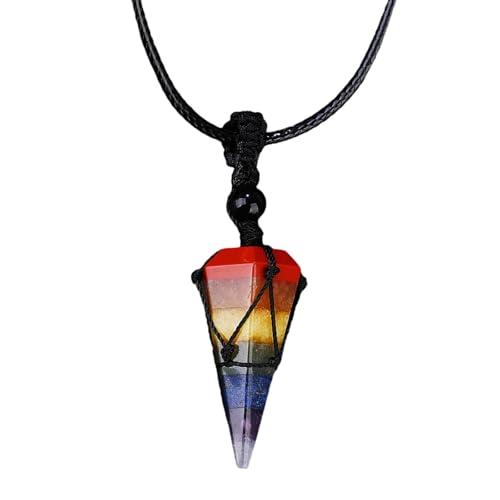 Halskette mit sechseckigem Kegel-Netz-Anhänger, Halskette mit natürlichen Opal-Edelsteinen, eleganter tragbarer Schmuck für Damen, natürlicher Opal-Anhänger, Einheitsgröße, Wie beschrieben, Wie von Morain