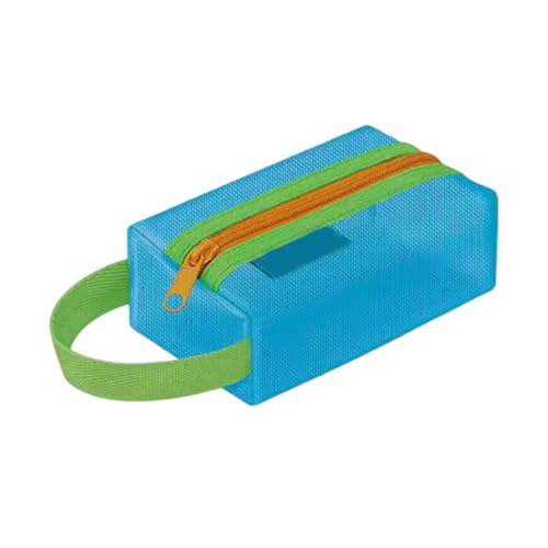 Kleine Kosmetiktaschen mit Griff, leichte Nylon-Tasche, Reißverschluss, für Geldbörse, Schlüsselanhänger, Toilettenartikel, wichtige Netztaschen, e von Morain
